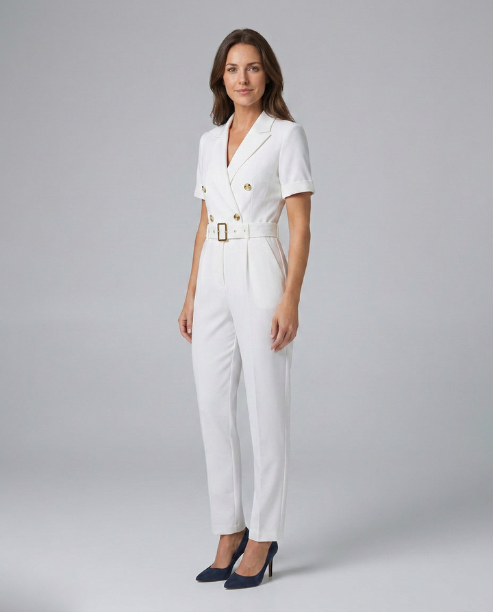 Carly | Tailored Jumpsuit with Waist Belt