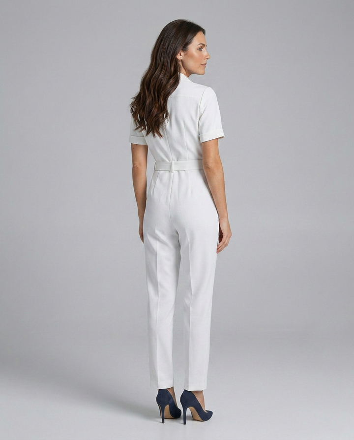 Carly | Tailored Jumpsuit with Waist Belt