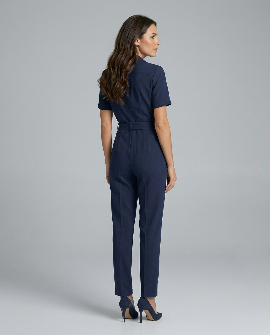 Carly | Tailored Jumpsuit with Waist Belt