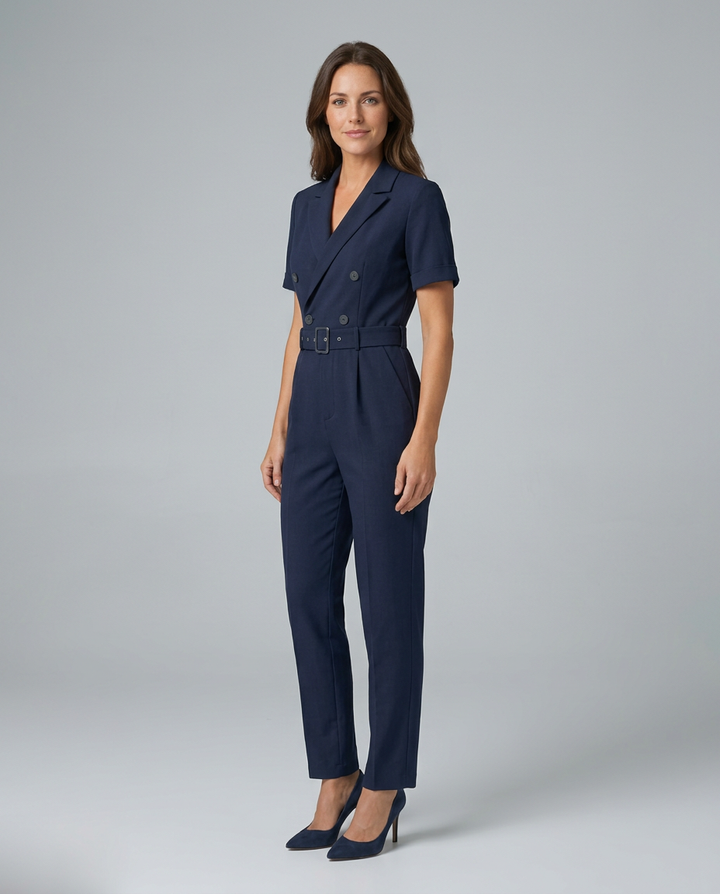 Carly | Tailored Jumpsuit with Waist Belt