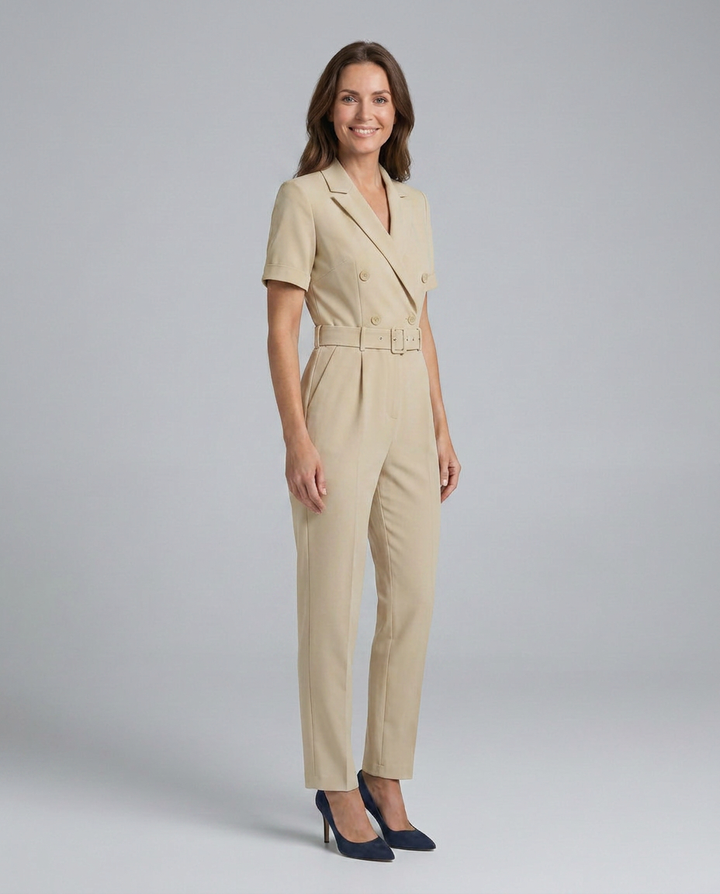 Carly | Tailored Jumpsuit with Waist Belt