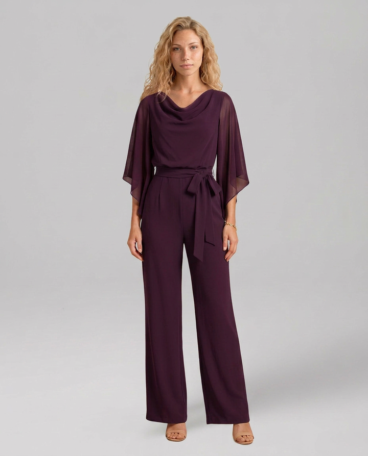 Luisa | V-Neck Jumpsuit with Waist Tie