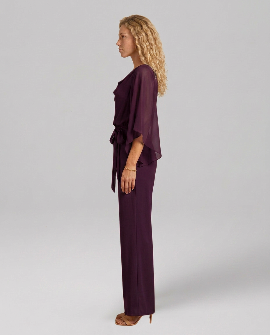 Luisa | V-Neck Jumpsuit with Waist Tie