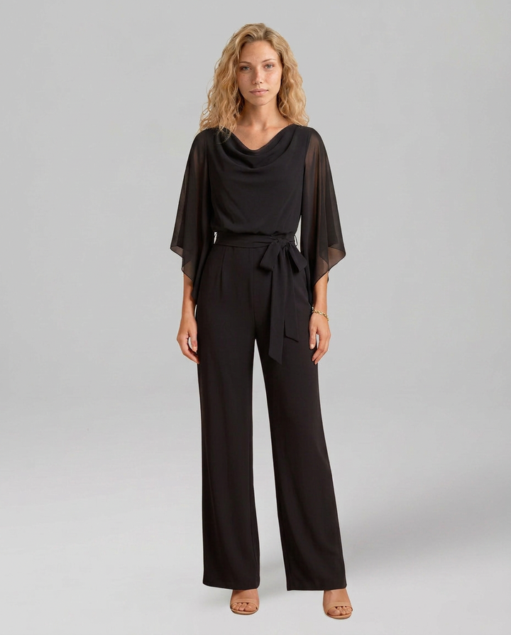 Luisa | V-Neck Jumpsuit with Waist Tie