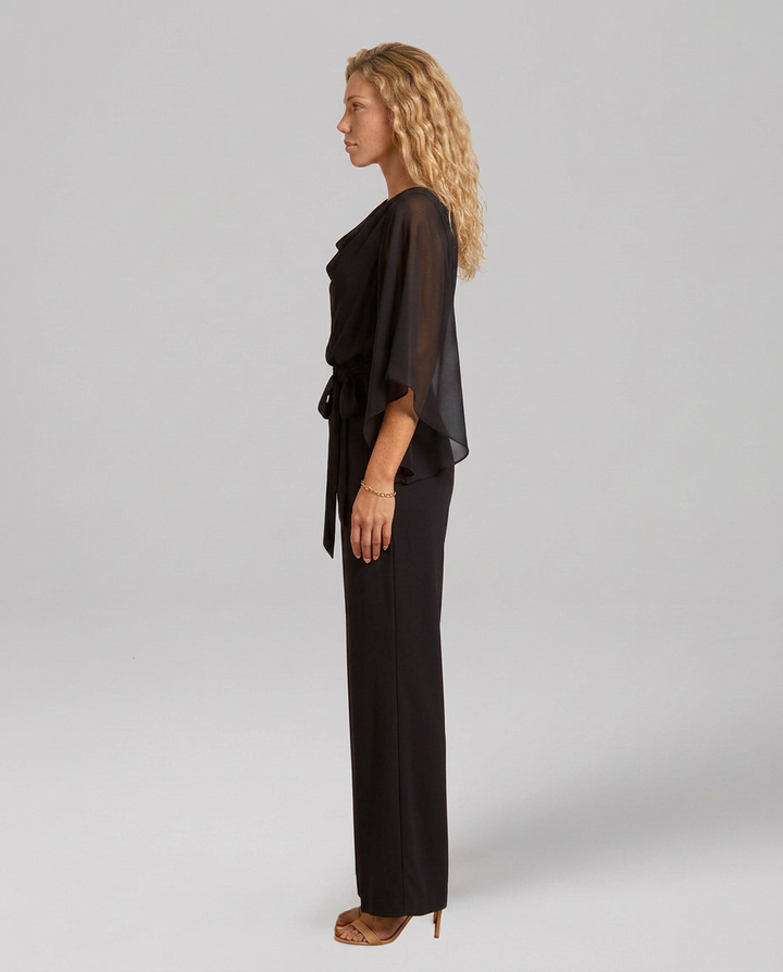 Luisa | V-Neck Jumpsuit with Waist Tie