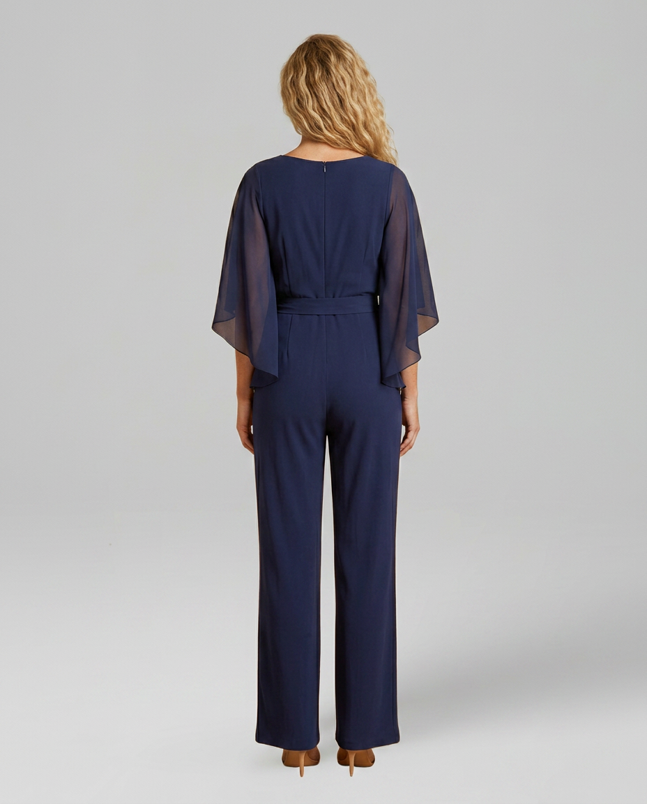 Luisa | V-Neck Jumpsuit with Waist Tie