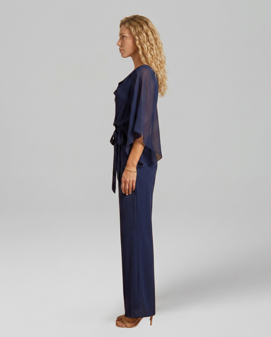 Luisa | V-Neck Jumpsuit with Waist Tie