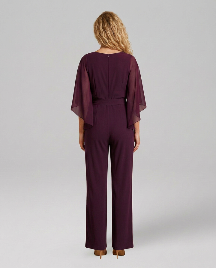 Luisa | V-Neck Jumpsuit with Waist Tie