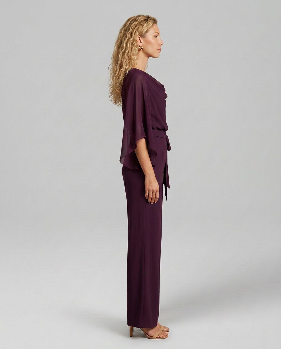 Luisa | V-Neck Jumpsuit with Waist Tie