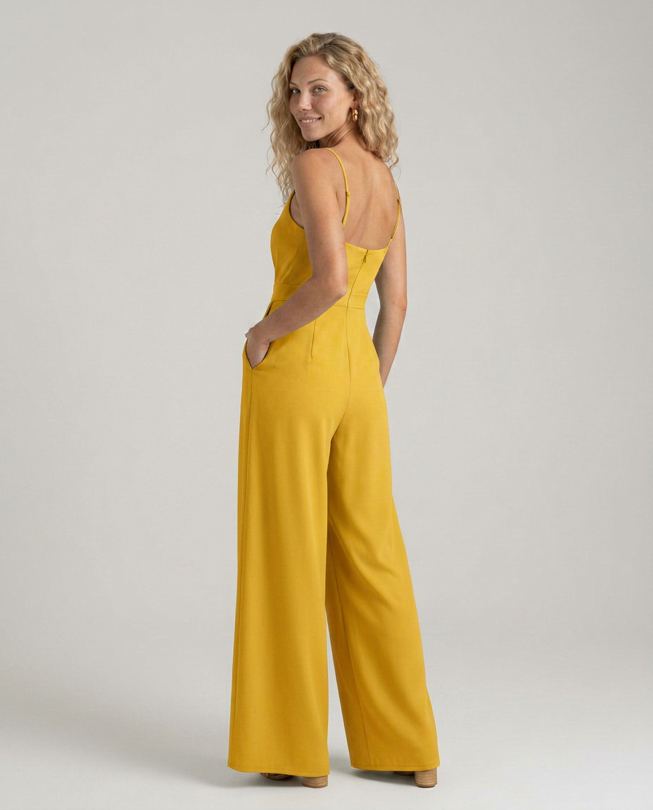 Ashlee | V-Neck Jumpsuit with Wide Legs