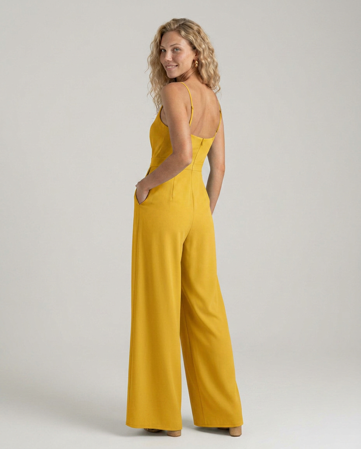 Ashlee | V-Neck Jumpsuit with Wide Legs