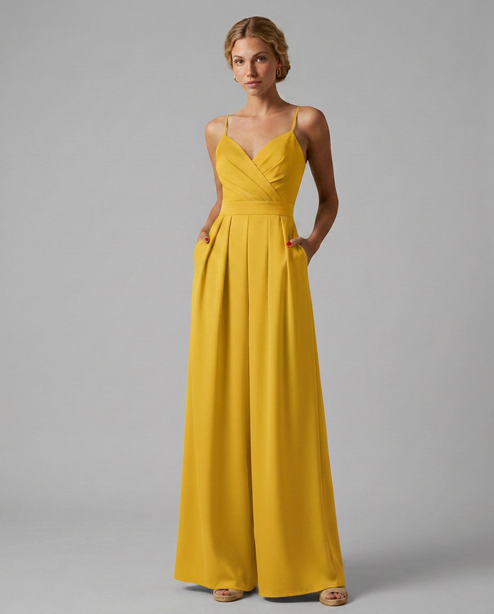 Ashlee | V-Neck Jumpsuit with Wide Legs
