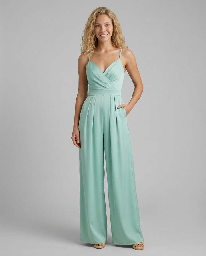Ashlee | V-Neck Jumpsuit with Wide Legs