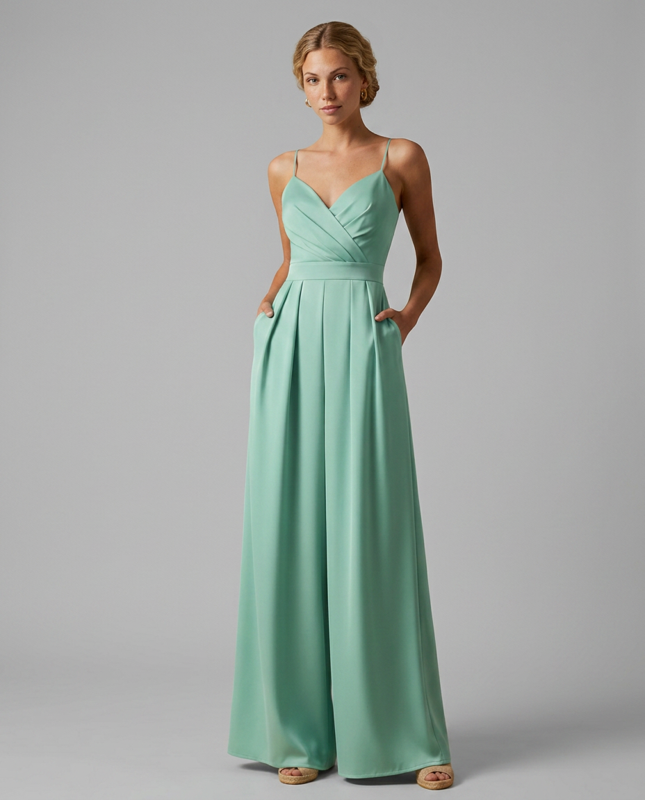 Ashlee | V-Neck Jumpsuit with Wide Legs