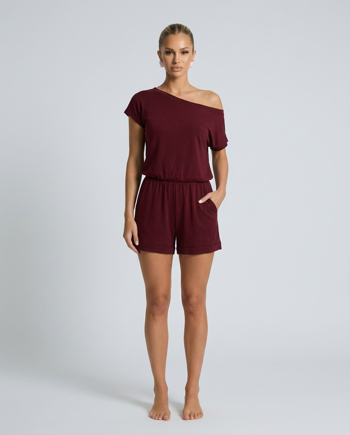 Hope | Romper with Off-Shoulder Neckline and Short Sleeves