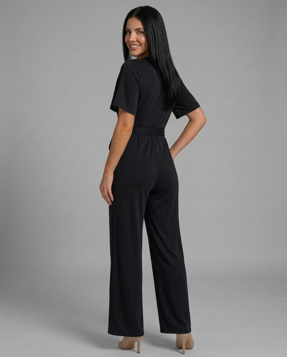 Bobbie | Wide Leg Jumpsuit with Wrap Front