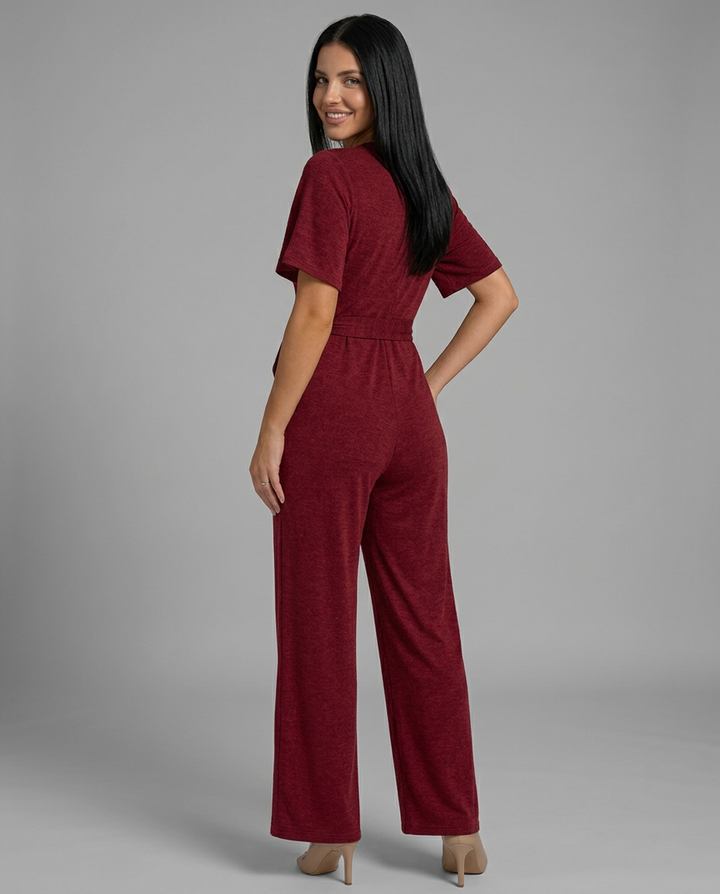 Bobbie | Wide Leg Jumpsuit with Wrap Front