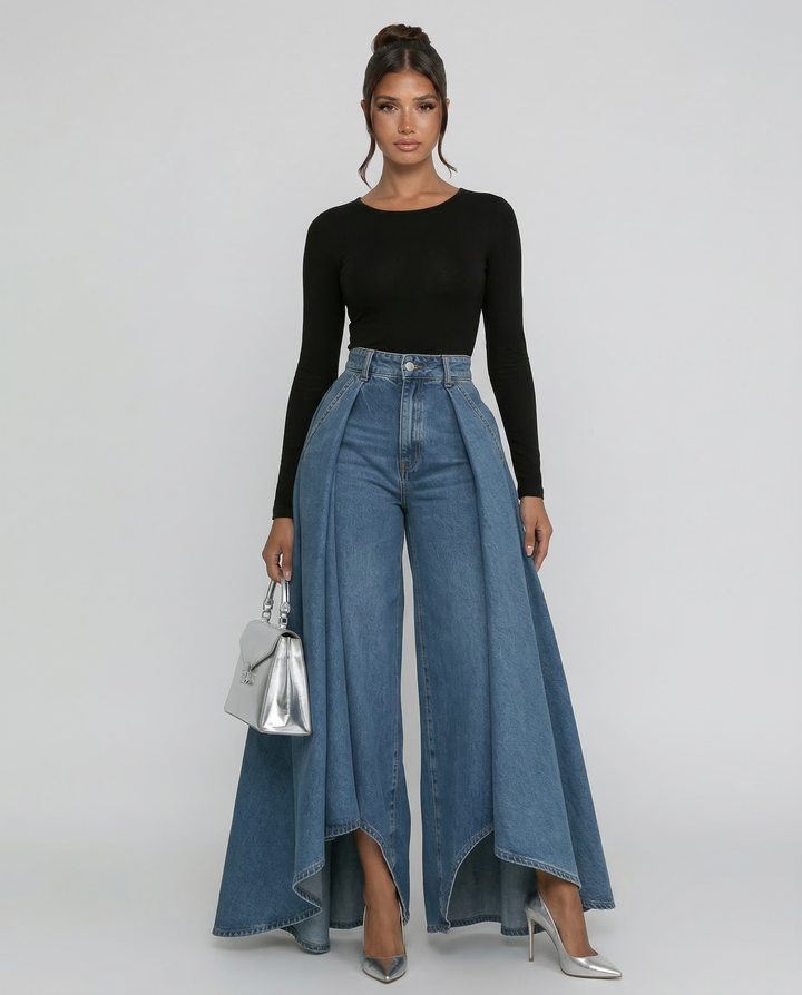 Calira | High-Waisted Wide-Leg Jeans