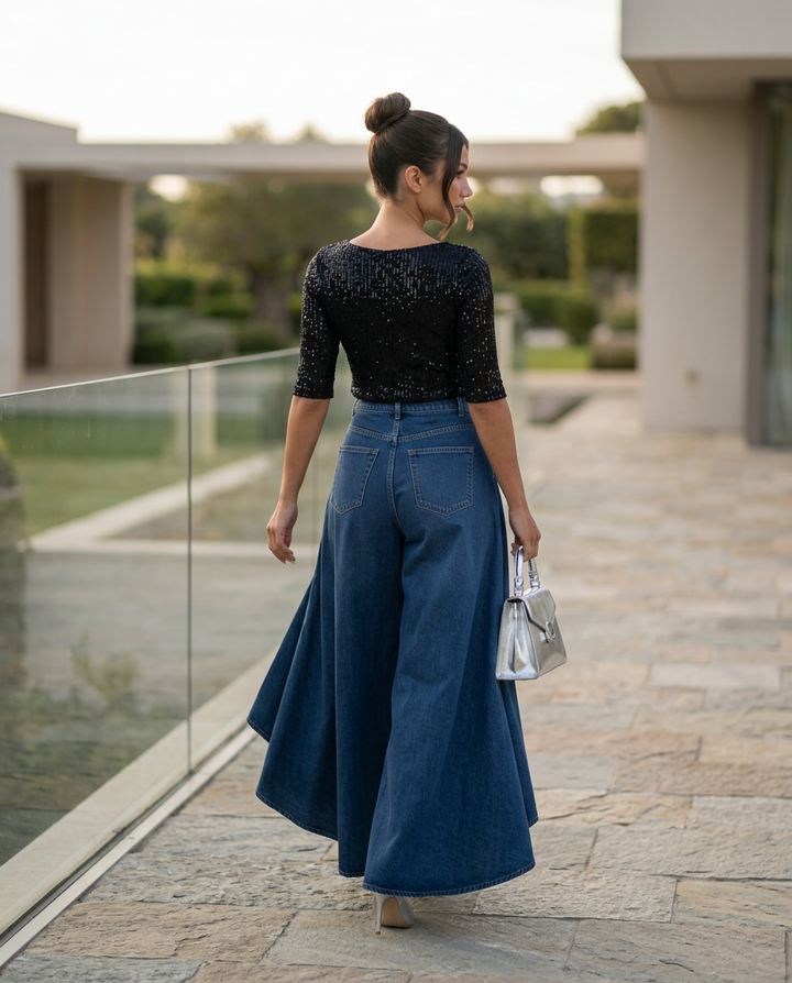 Calira | High-Waisted Wide-Leg Jeans