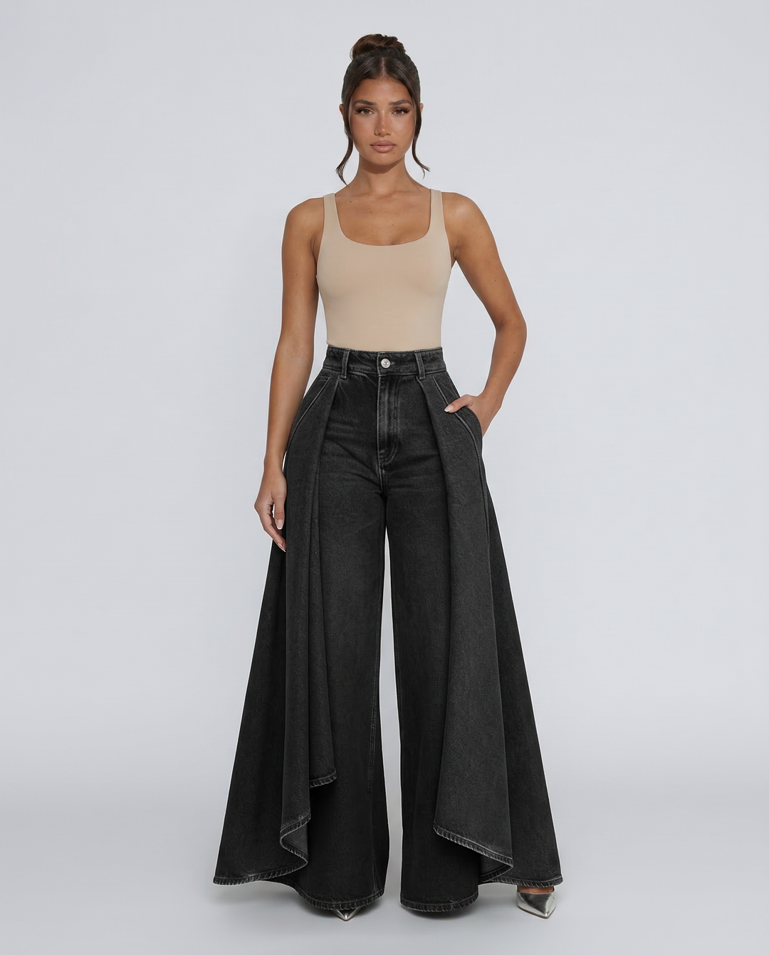 Calira | High-Waisted Wide-Leg Jeans