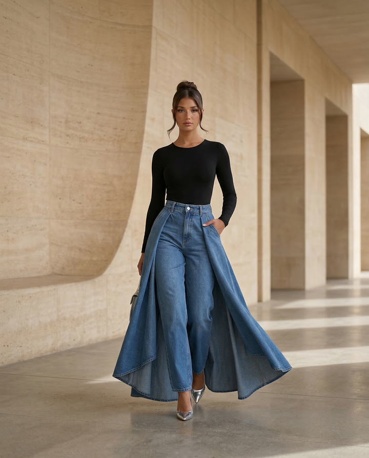 Calira | High-Waisted Wide-Leg Jeans