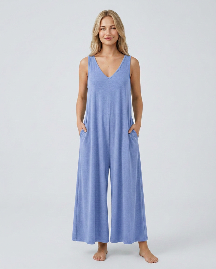 Nina | Baggy Jumpsuit with Wide Legs and Pockets