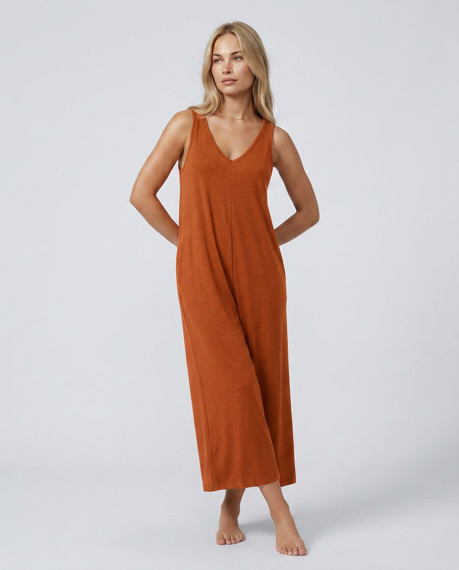 Nina | Baggy Jumpsuit with Wide Legs and Pockets