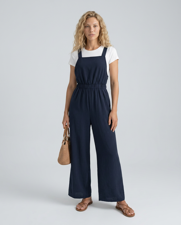Ina | Wide-Leg Jumpsuit with Elastic Waist