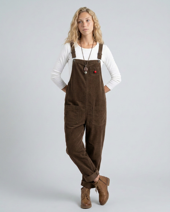 Ora | Corduroy Jumpsuit with Adjustable Straps