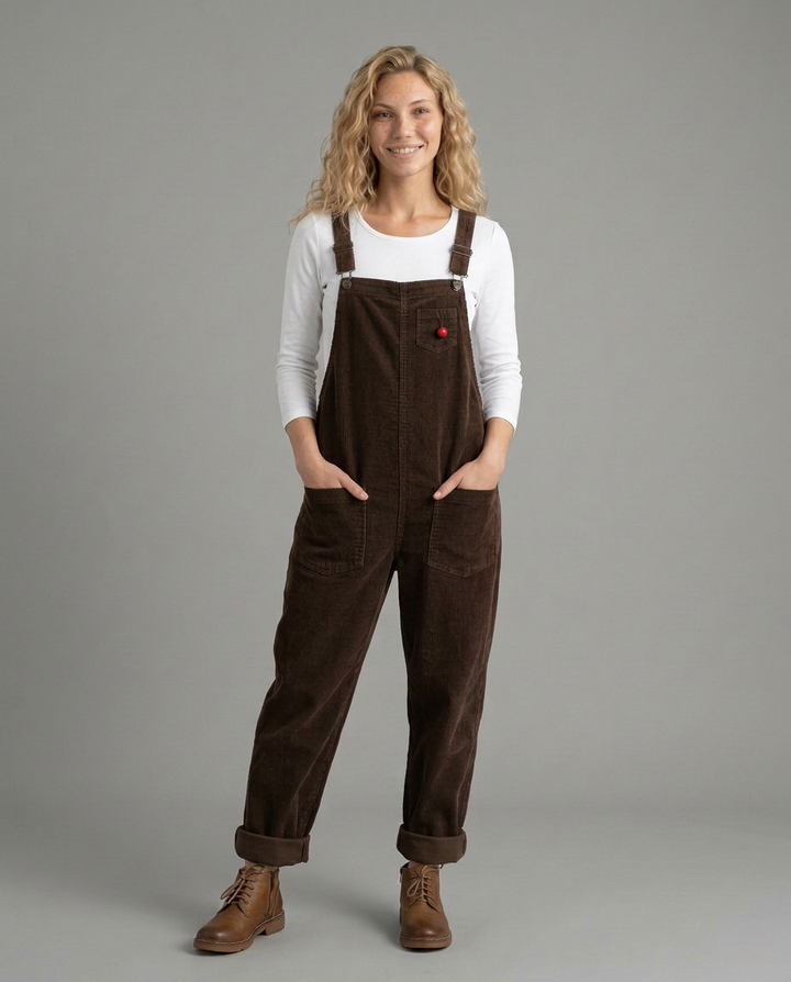 Ora | Corduroy Jumpsuit with Adjustable Straps