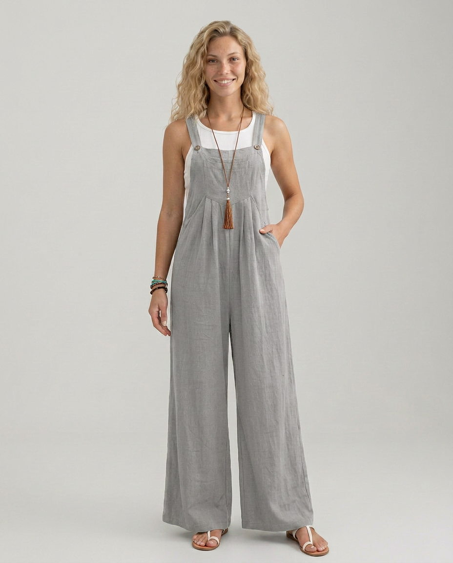 Rachel | Wide-Leg Jumpsuit with Adjustable Straps
