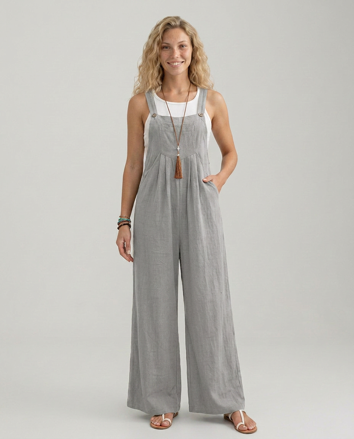 Rachel | Wide-Leg Jumpsuit with Adjustable Straps