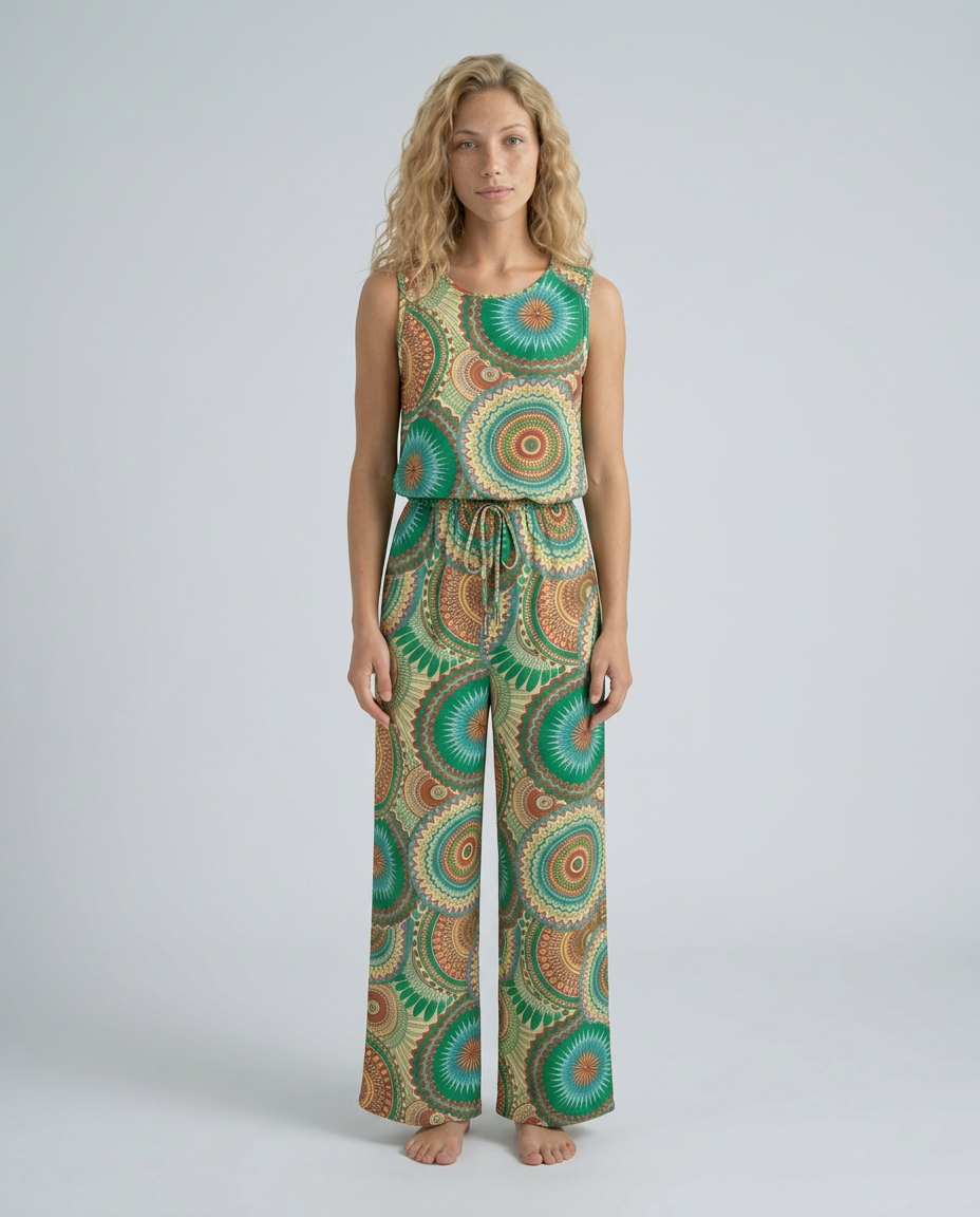 Leslie | Printed Jumpsuit with Elastic Waist
