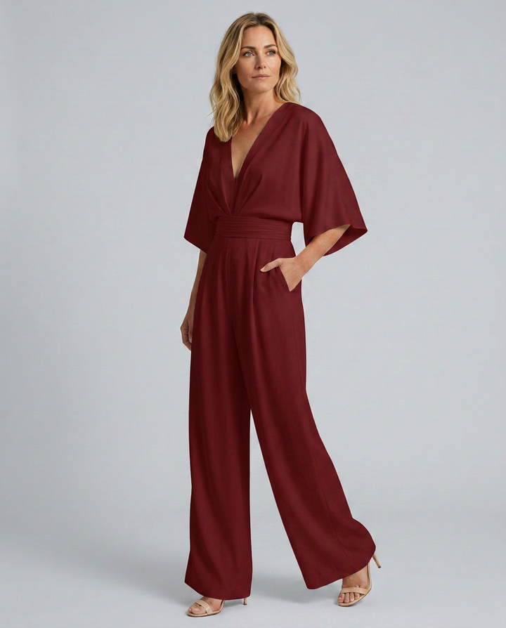 Tamara | Wide-Leg Jumpsuit with V-Neckline