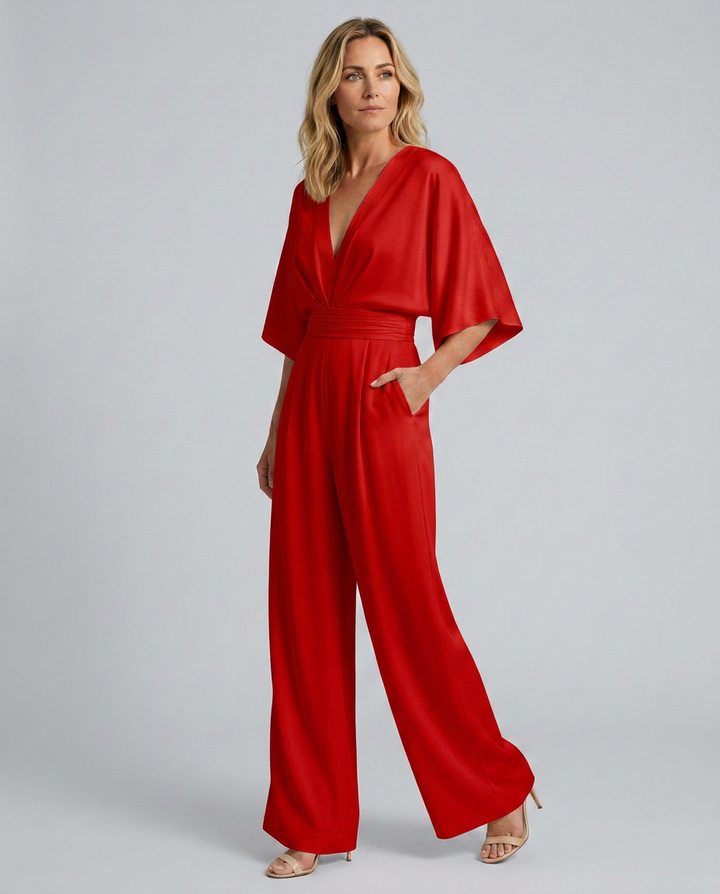 Tamara | Wide-Leg Jumpsuit with V-Neckline