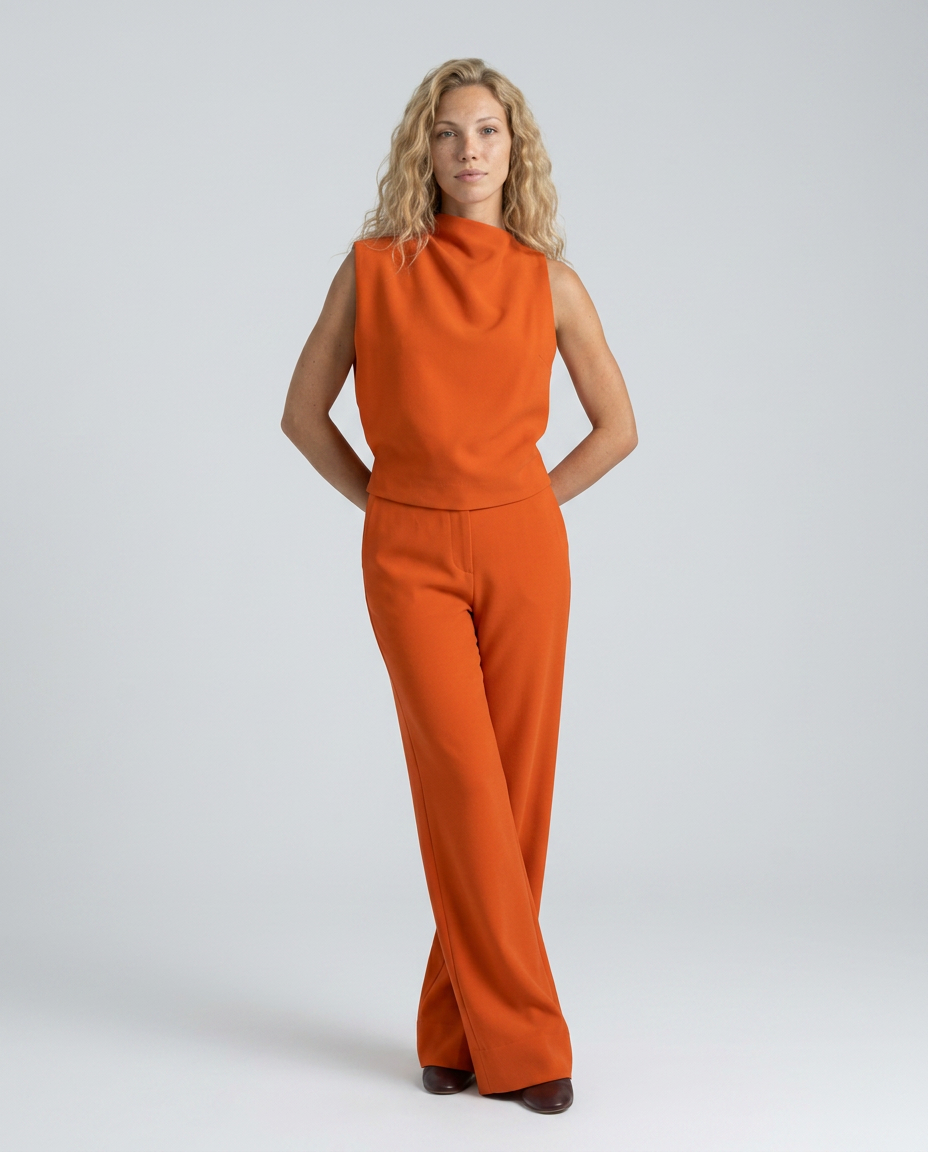 Janet | Wide-Leg Jumpsuit with High Neckline
