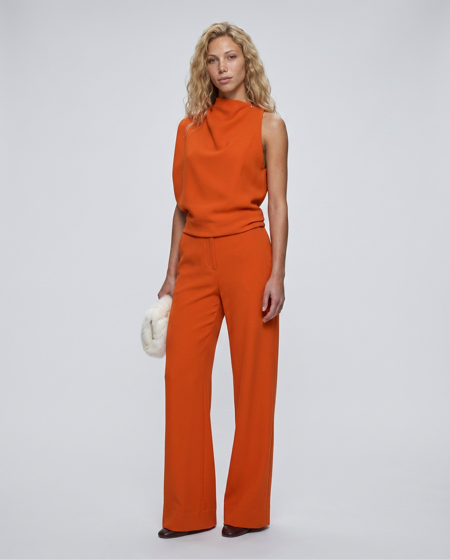 Janet | Wide-Leg Jumpsuit with High Neckline