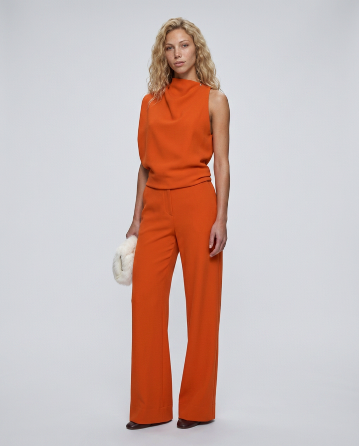 Janet | Wide-Leg Jumpsuit with High Neckline