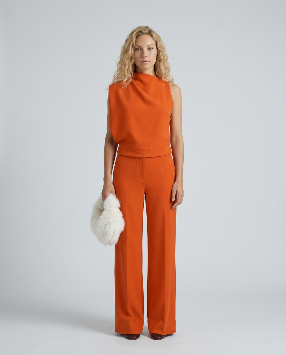 Janet | Wide-Leg Jumpsuit with High Neckline