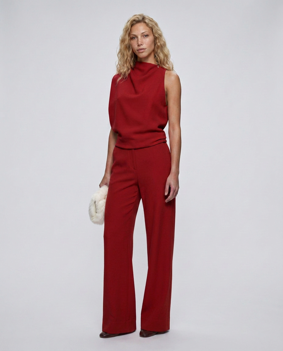 Janet | Wide-Leg Jumpsuit with High Neckline