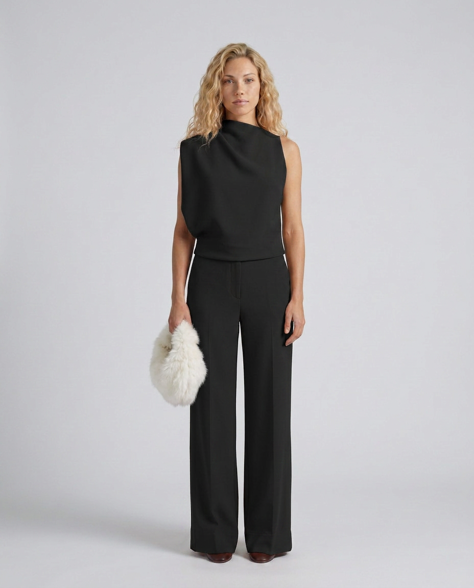 Janet | Wide-Leg Jumpsuit with High Neckline
