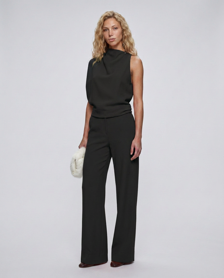 Janet | Wide-Leg Jumpsuit with High Neckline