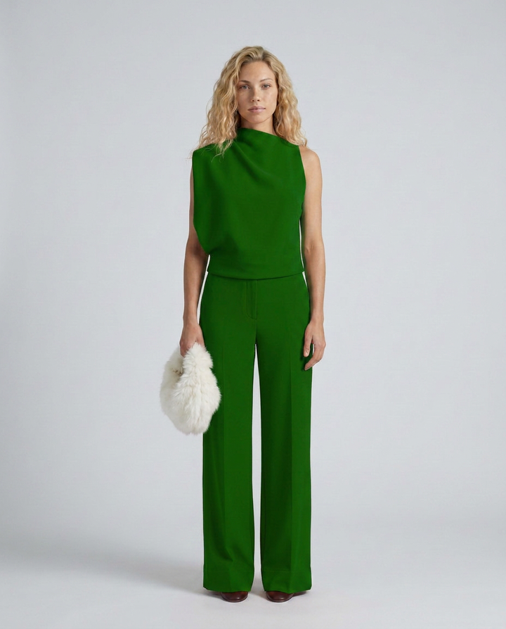 Janet | Wide-Leg Jumpsuit with High Neckline