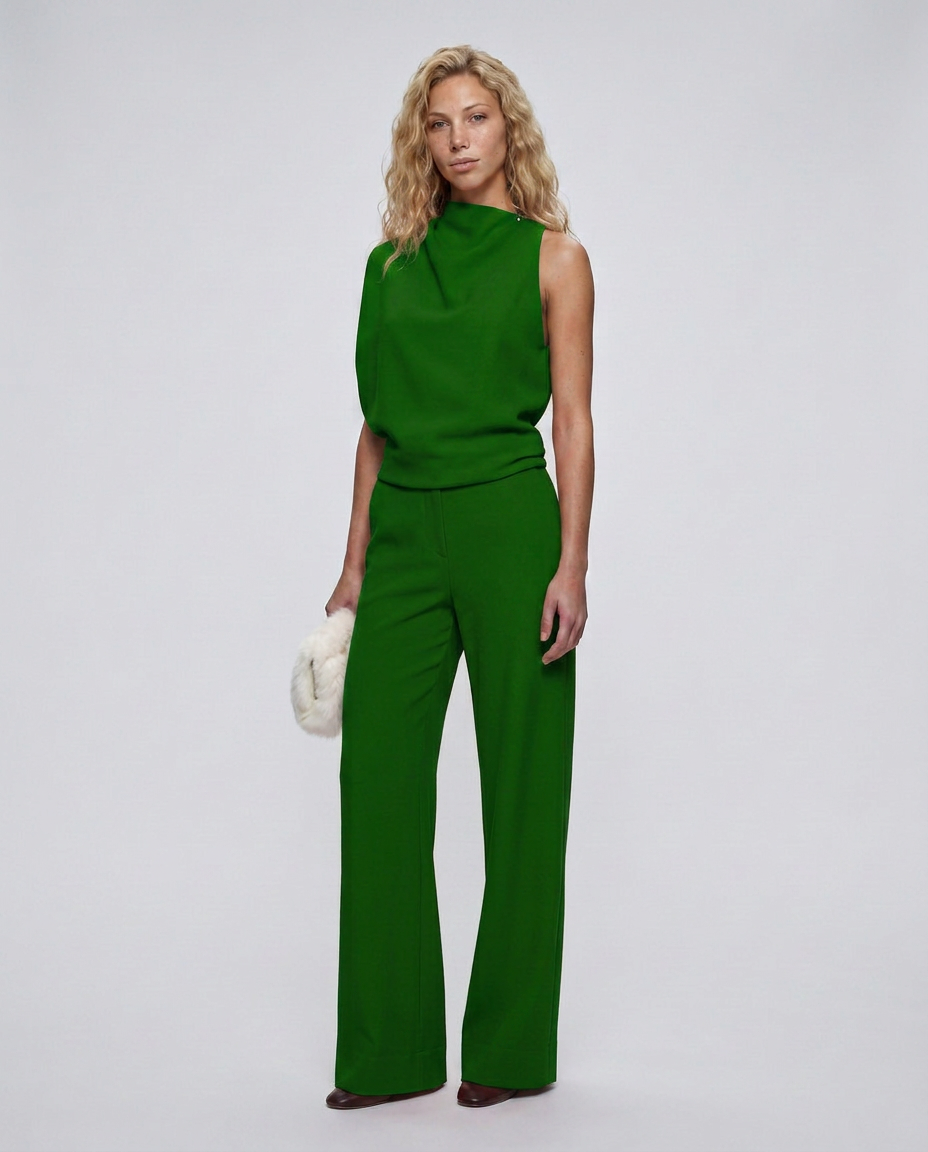 Janet | Wide-Leg Jumpsuit with High Neckline