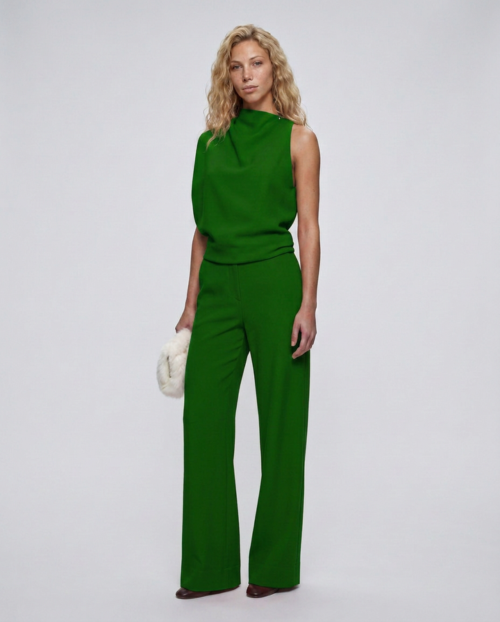 Janet | Wide-Leg Jumpsuit with High Neckline