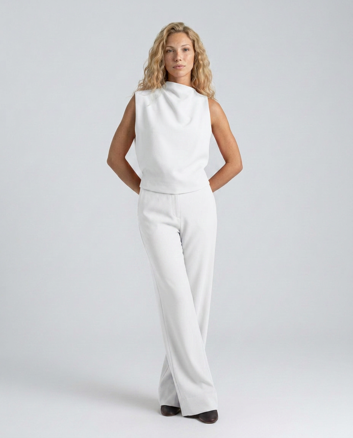 Janet | Wide-Leg Jumpsuit with High Neckline