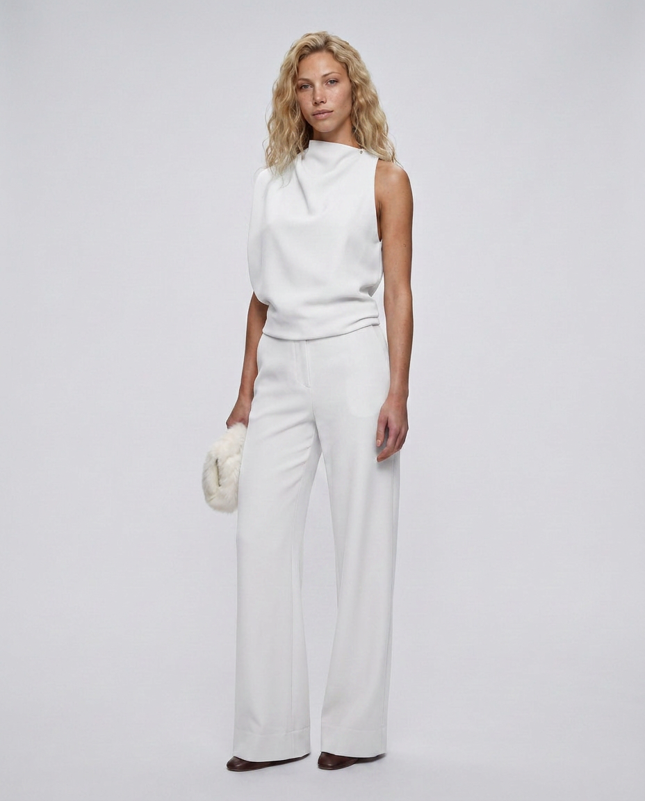 Janet | Wide-Leg Jumpsuit with High Neckline