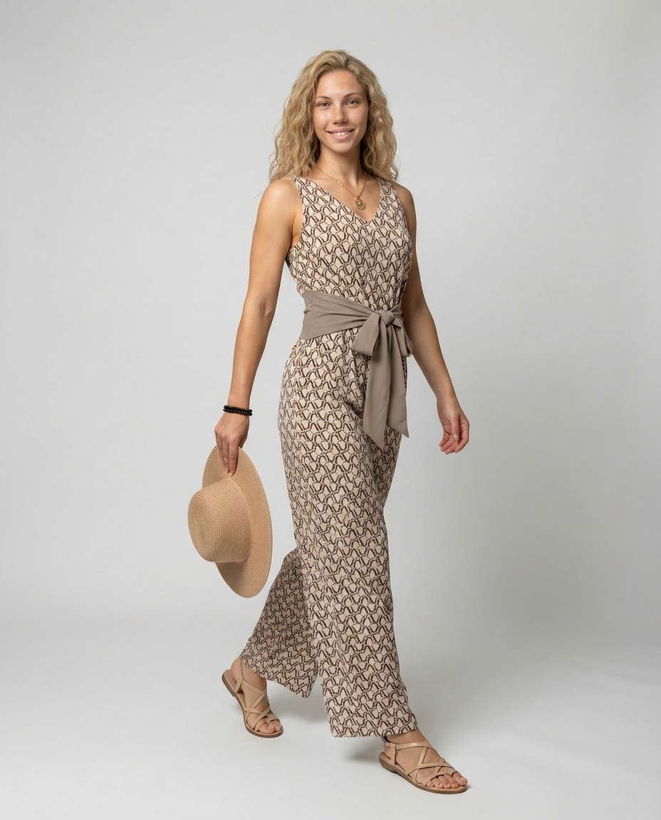Lois | Wide-Leg Jumpsuit with Tie Waist