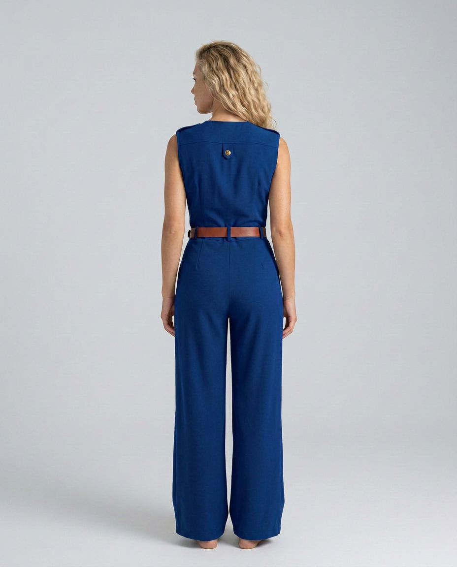 Nell | Wide-Leg Jumpsuit with Belted Waist