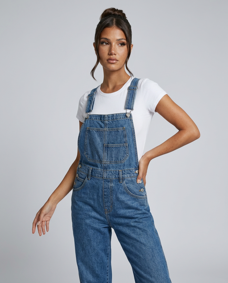 Debra | Denim Jumpsuit with Adjustable Straps